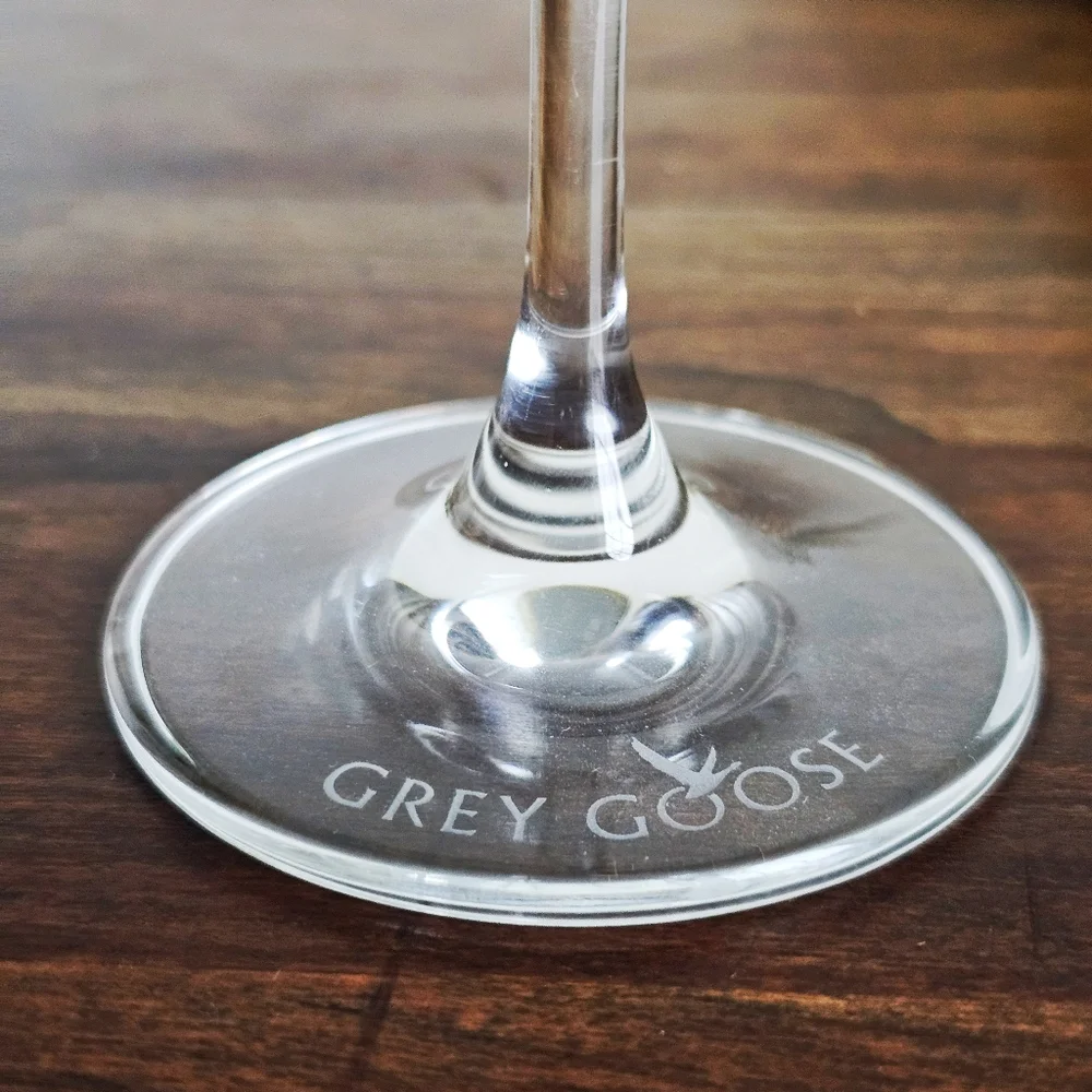 Grey Goose Vodka Stainless Steel Cocktail Shaker & Martini Glass Set Barware